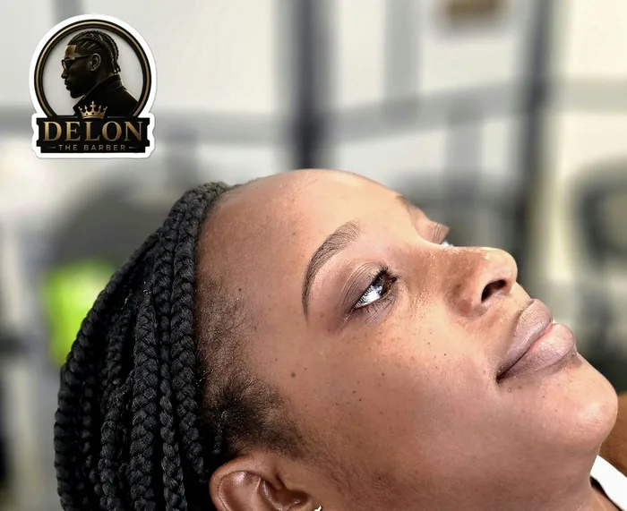 Eyebrow shaping at Delon The Barber, Scarborough