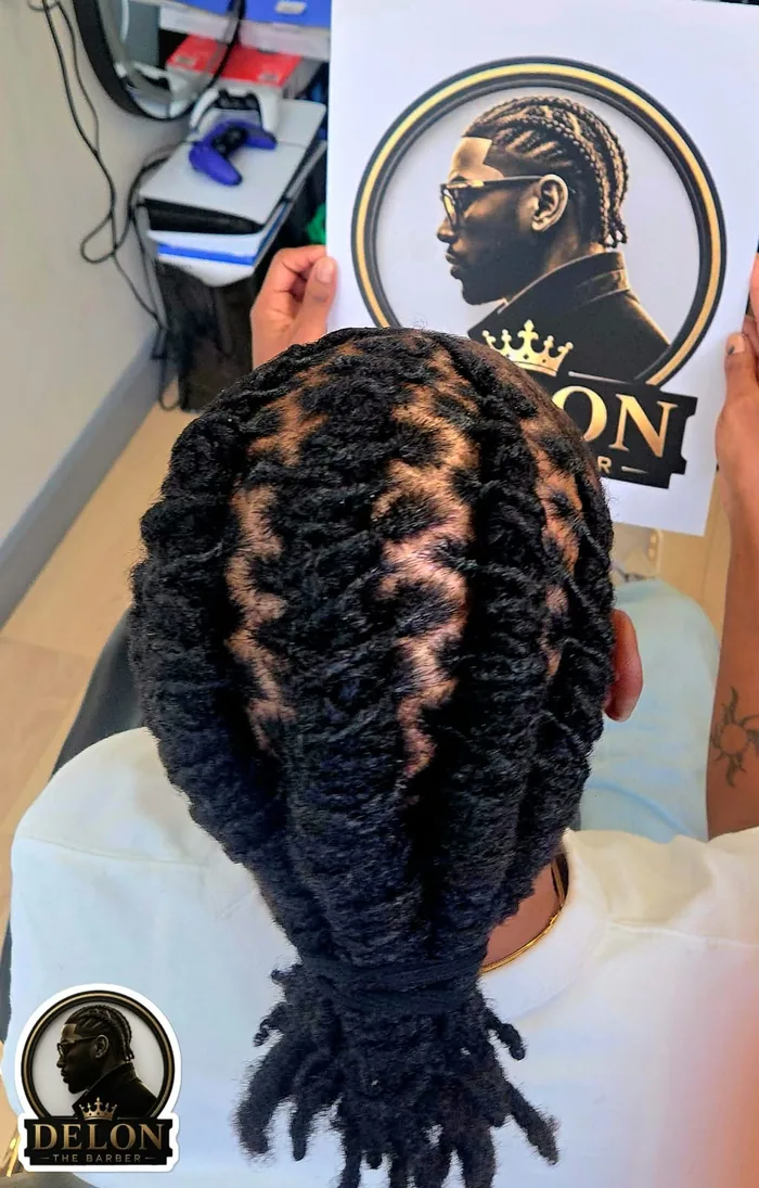 Loc styling by Delon The Barber in Scarborough, Ontario